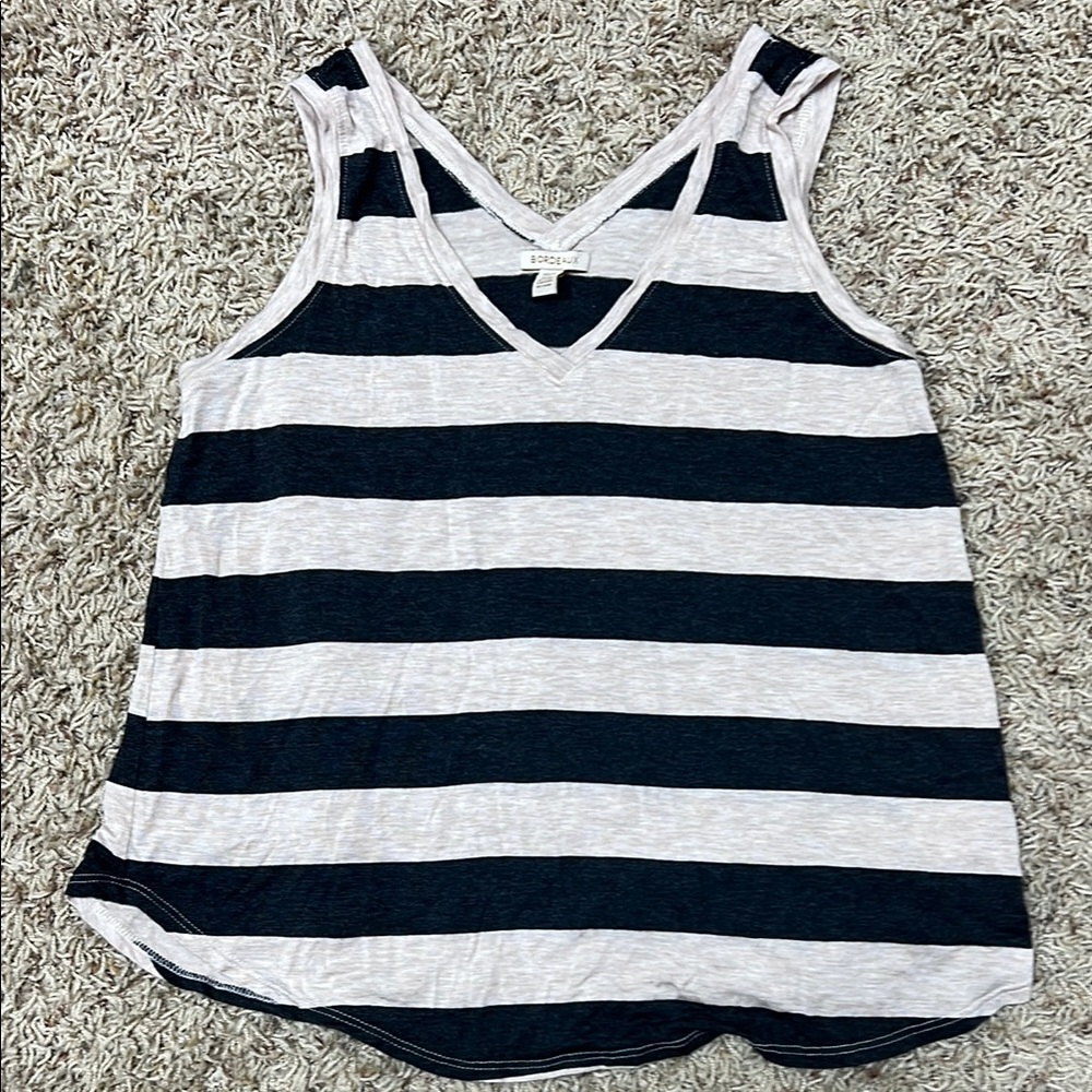 Anthro Bordeaux v neck tank